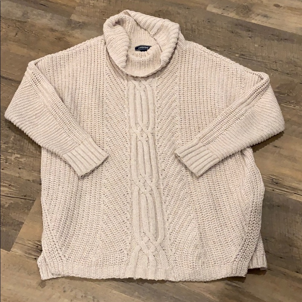LANDS’END cowl neck sweater